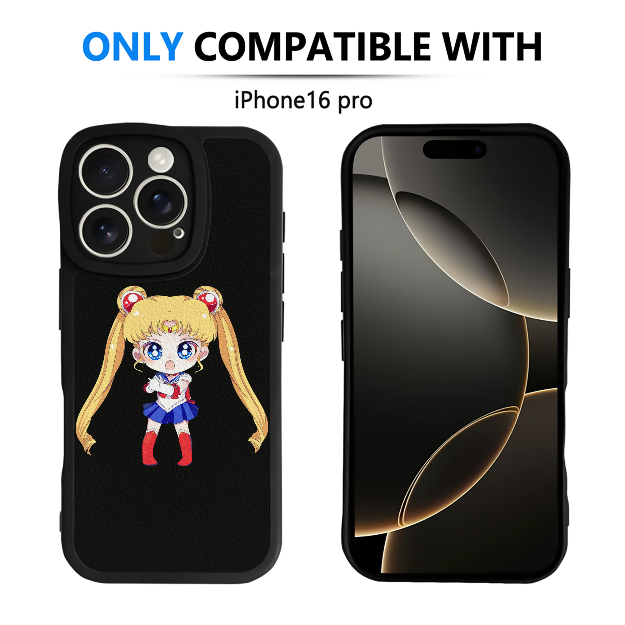 （画像用） 美少女戦士セーラームーン 月野 うさぎ つきの うさぎ Sailor Moon Tsukino Usagi 【iPhone 16シリーズ対応】シリコンスマホケース（レザー調） 材質：シリコン